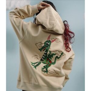 KIM SHUI x VEEFRIENDS Driven Dragon Embroidered Hoodie Sweatshirt